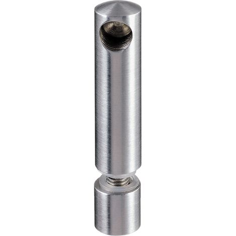 Support d'extrémité pour tige ø6 - Finition : Inox brossé - ITAR (1/2)