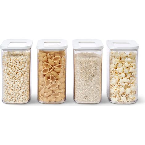 Ensemble de 4 Boîte Conservation Alimentaire Modula - Boîte Cuisine avec Couvercle - Rangement Cuisine - Empilable (1/5)