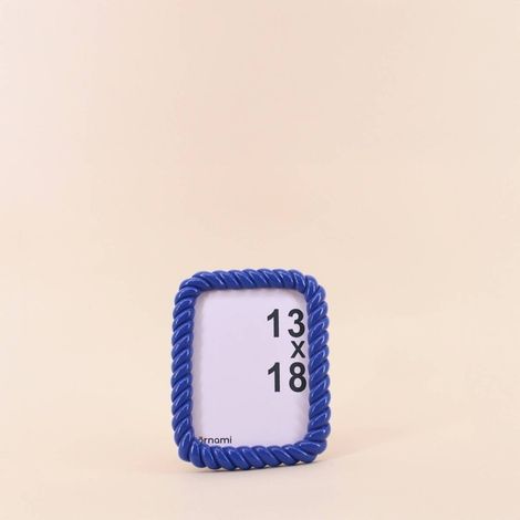 Cadre photo torsadé bleu 13x18cm