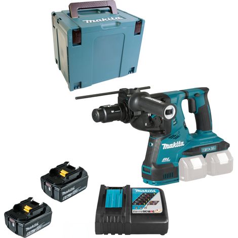 Makita Akku-Kombihammer DHR283ZJU SDS-PLUS 2x18V + 6 Ah Akkus & Ladegerät im Makpac (1/3)