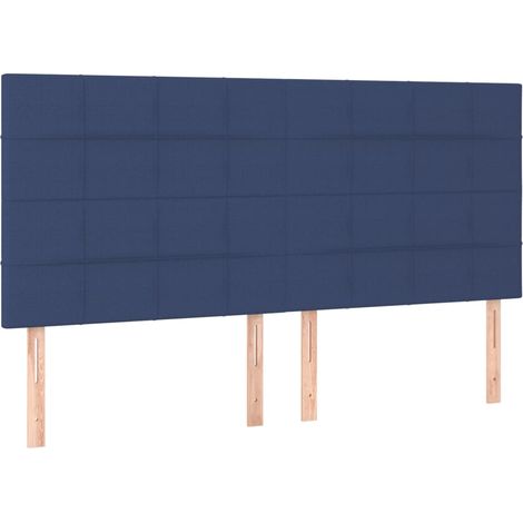 Maison Exclusive - Testiera Blu 200x5x118/128 cm Tessuto