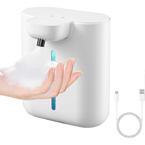 Distributeur de savon automatique, grande capacité (500 ml), distributeur de savon moussant sans contact, pour la cuisine et la salle de bain. (1/5)