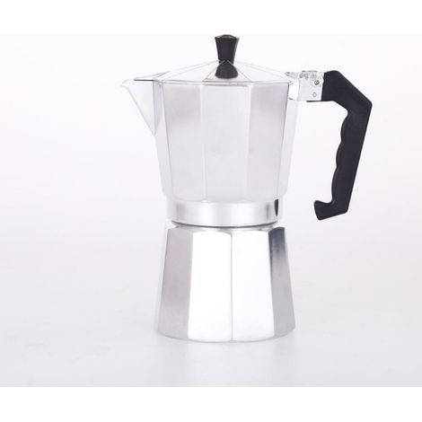 Moka-Kaffeemaschine mit einem Fassungsvermögen von 9 Tassen, Gehäuse aus Aluminium, klassische Espressomaschine für Zuhause, geeignet für den Gebrauch zu Hause und beim Camping.