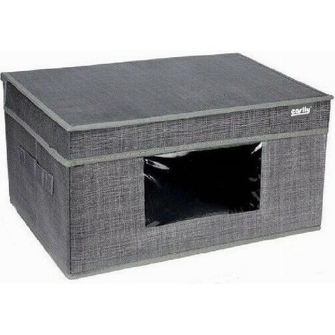Cleafe - Box Scatola Salvaspazio Portatutto Contenitore Organizer 50x30x20cm 69700 - (1/4)