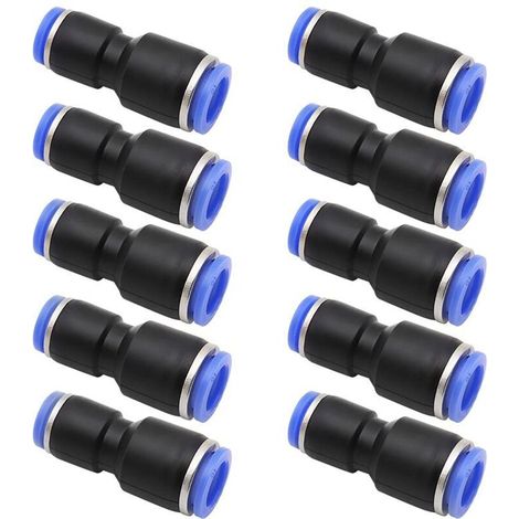 YMYNY Connecteurs Pneumatiques Droits 6mm à 8mm 10 Pièces Connecteurs Pneumatiques Air Push Connecteur