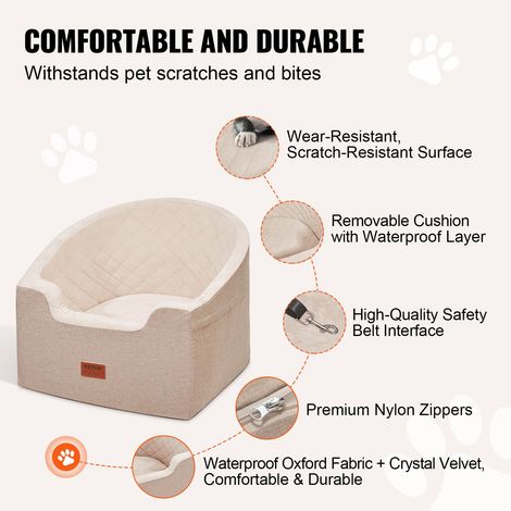 Siège auto pour chiens petits et moyens 25 kg siège rehausseur (1/5)