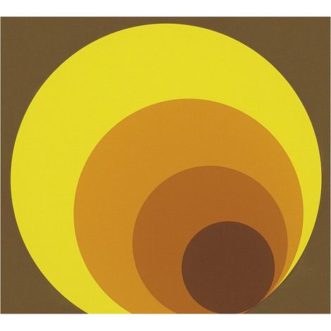 Retro wallpaper wall Profhome 701312 hot embossed non-woven wallpaper smooth retro style matt brown orange yellow red 5.33 m2 (57 ft2) (1/5)