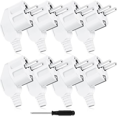 8 Pièces Prise Electrique Male Fiche Electrique Schuko 250V 16A (1/5)