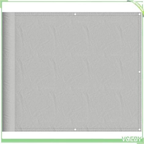 Paravent de balcon - FAFEICY - 4000007 - 90 x 300 cm - 100% polyester oxford (revêtement PU) - Gris clair (1/5)