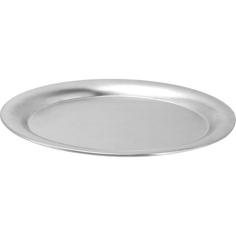 Petit plat ovale en acier inoxydable, plat multifonctionnel pour fruits et collations, idéal pour la cuisine.