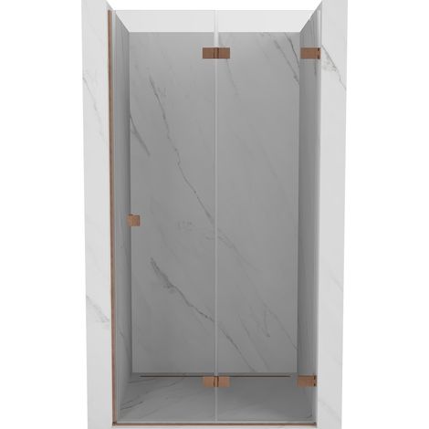 Mexen Lunar-F porte de douche pliable droite 60 cm, transparent, cuivre brossé - 836-060-000-65-00-P (1/5)
