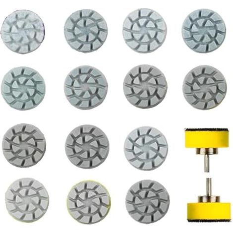 Lot de 14 mini disques de polissage diamant de 25 mm, grain différent 50-10000 et support crochet et boucle de 2,3 mm/3 mm pour un meulage fin des détails (1/5)