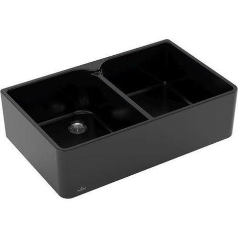 Bloc-évier VB 80 x 220 x 795 mm avec bonde. Vasque en céramique Ebony cplus