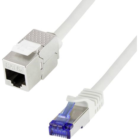 LogiLink CC5112S RJ45 Câble réseau, câble patch CAT 6a S/FTP 20 m gris avec cliquet d'encastrement 1 pc(s) V515523 (1/5)