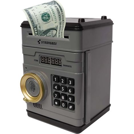 Coffre-Fort Électronique Numérique – Distributeur Automatique de Billets avec Serrure à Mot de Passe, Organisateur d'Argent pour Garçons & Filles, Cadeau Idéal pour Noël & Anniversaire (1/5)
