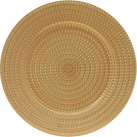 Dekorativer Untersetzer gold lackiert Ø33 cm (1/3)