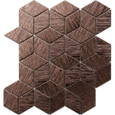 Ilcom mosaico in vetro su rete per bagno e cucina 30.5cm x 26.5cm - Copper eagle (1/4)