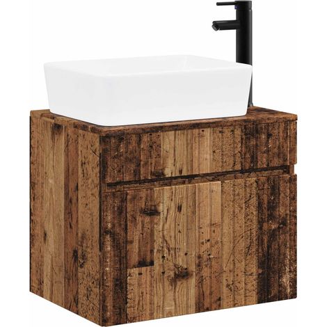 Bathroom Furniture Set Old Wood Engineered Wood vidaXL (1/5)