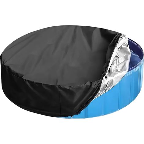 Couverture Piscine Ronde F 122-305 Cm, Solaire De d'hiver Bâche Protection pour Piscines Hivernage Anti-poussière Imperméable avec Cordon Serrage 4 pieds - (1/5)