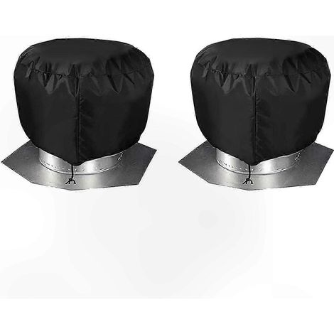 Aérateur de toit résistant aux intempéries, bâche noire 20x20 pouces, pour protéger le carter de la turbine. (1/5)