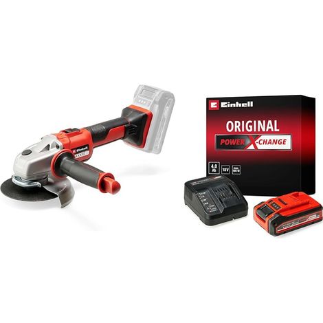 Meuleuse d'angle Ø125mm sans fil AXXIO Solo - Power X-Change (18V, moteur sans charbon, démarrage progressif) avec Chargeur et Batterie 4,0Ah PLUS