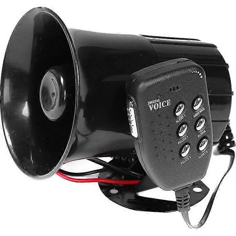 Bocina de coche y motocicleta de 12 V con alarma y altavoz de 6 tonos. (1/4)