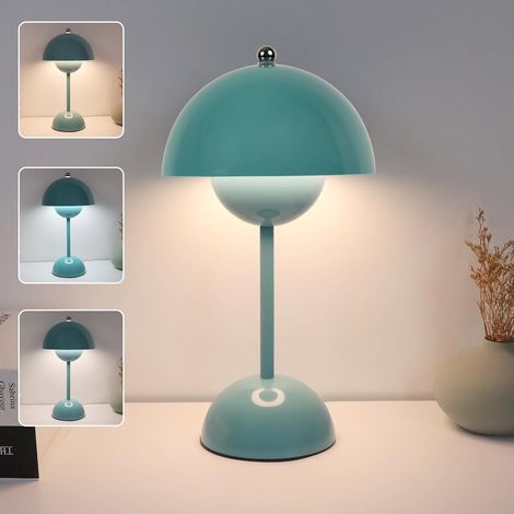 EXTRASTAR Lampe de Table LED, Lampe de Table Tactile Sans Fil avec 3 Températures de Couleur, Gradable, Rechargeable par USB, Bleu 1628 cm