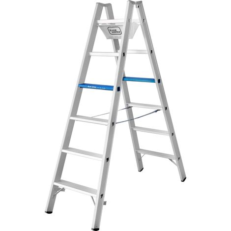 Iller Stufen Stehleiter Alu Ergo Plus eloxiert 2x4 Stufen