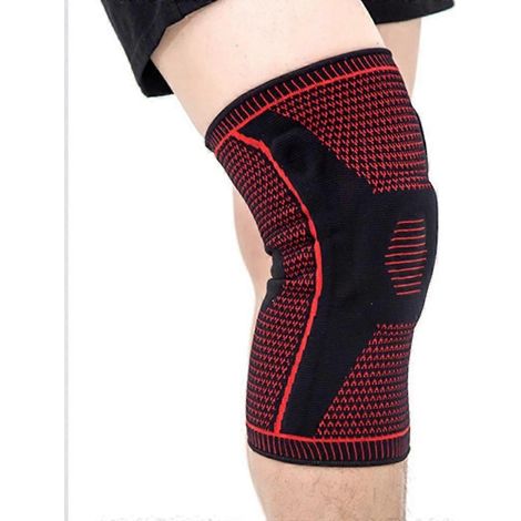 Genouillères pour soulager les douleurs au genou, stabilisatrices rotuliennes avec ressort de soutien en gel de silicone, genouillères articulées de protection pour déchirure du ménisque et arthrite - (1/5)