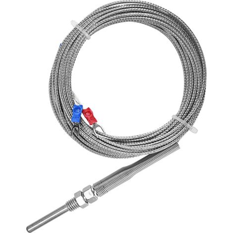 Temperaturfühlerdraht für Thermoelemente vom Typ K mit M8-Gewinde, 30 mm Sonde, 0-400℃ (5 m) (1/5)