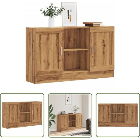vidaXL Sideboard Artisan-Eiche 120x30,5x70 cm Holzwerkstoff (1/5)
