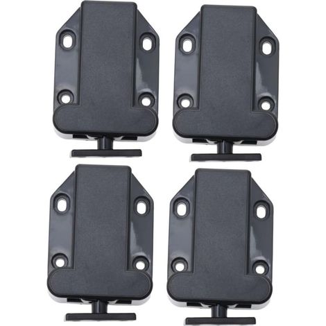 CANIGHT Lot de 4 loquets de porte autobloquants, noir (1/5)