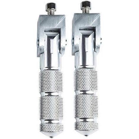 2 Stück Fußrasten für Elektrofahrzeuge, Motorräder, Motocross-Fußrasten, Hinterradpedale, Mountainbikes – Silber (1/5)
