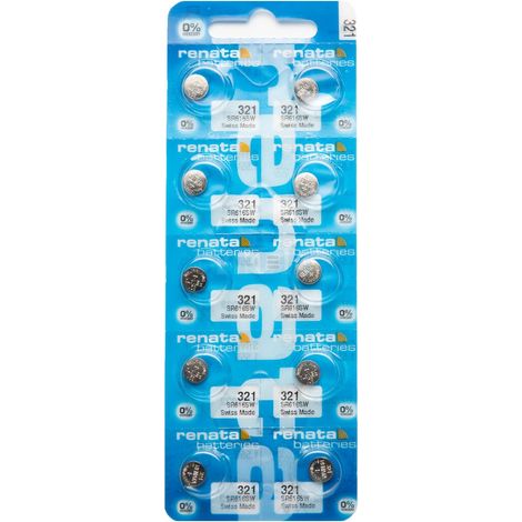 .Renata 321 SR616SW BLISTER DE 10 PILES.
.