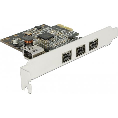 Delock Tarjeta PCI Express  3 x externos FireWire B + 1 x interno FireWire A