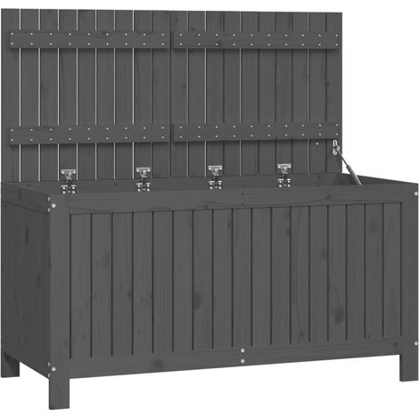 Cassetta portaoggetti per mobili da giardino 121 x 55 x 64 cm in legno di pino grigio 020013081