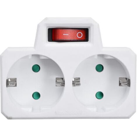 Prise double 440 V 16 A avec interrupteur - Adaptateur secteur standard UE avec interrupteur