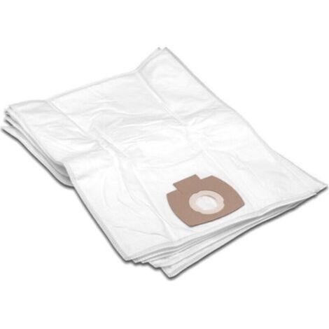 5x sacs compatible avec Makita 446L, VC2010L, VC2021L, VC2511, VC2512L, VC3011L aspirateur - microfibres non tissées, blanc (1/3)