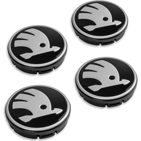Adesivo Emblema Ruota con Logo Impermeabile Antipolvere Antiruggine Compatibile con Skoda Fabia Octavia Superb Yeti 4x56mm (1/5)