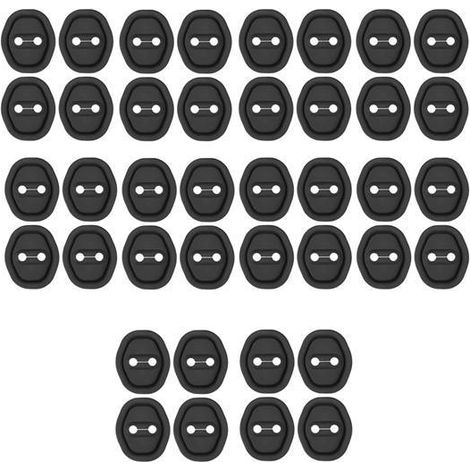 10 sets. Color: Black. Material: Silicone. Car door lock latch protective cover. (1/5)