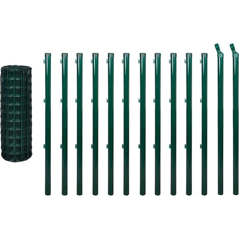 Maison Exclusive - Eurozaun Stahl 25 x 1,2 m Grün (1/3)