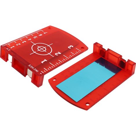 Niveau laser, cible magnétique rouge, dispositif adhésif infrarouge pour murs et sols, réflecteur de cible avec aimant. (1/5)