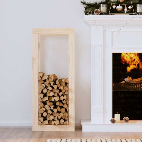 822407 vidaXL Firewood Rack 41x25x100 cm Solid Wood Pine (1/5)