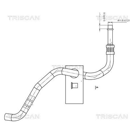 Tuyau hydraulique, direction TRISCAN 8516 11002 BMW 32 41 1 093 031