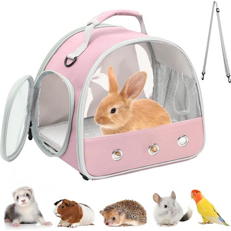 Petit sac de transport pour animaux de compagnie, sac de transport pour petits animaux, boîte de transport pour chats avec ouverture latérale, sac de transport pour cochon d'Inde, boîte de transport (1/5)