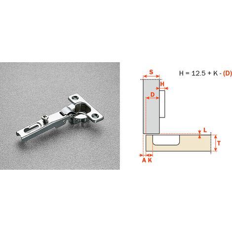 SALICE CERNIERA MINI C6A7C99 COLLO BASSO 0  94 GRADI Q.TA 25