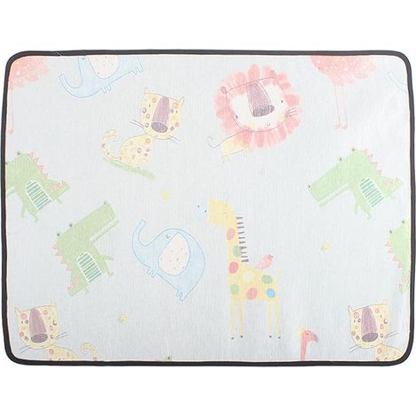 Tapis rafraîchissant d'été pour chien avec motif animal de dessin animé et sensation de soie glacée (1/5)