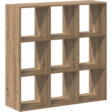Bibliothèque Armoire à livres chêne artisanal 102x32x102 cm bois d'ingénierie (1/5)