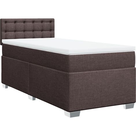 Maison Exclusive - Boxspringbett mit Matratze Dunkelbraun 80x200 (1/5)