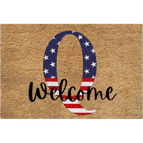 Tapis De Seuil - Tapis D'Entrée Extérieur Intérieur - Motif Patriotique 4 Juillet - Polyester - 45 x 75 cm - 1 Pièce (1/4)